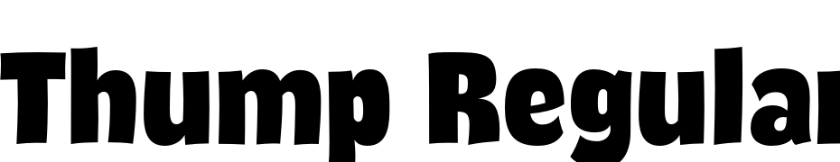 Thump Regular Font Download Free